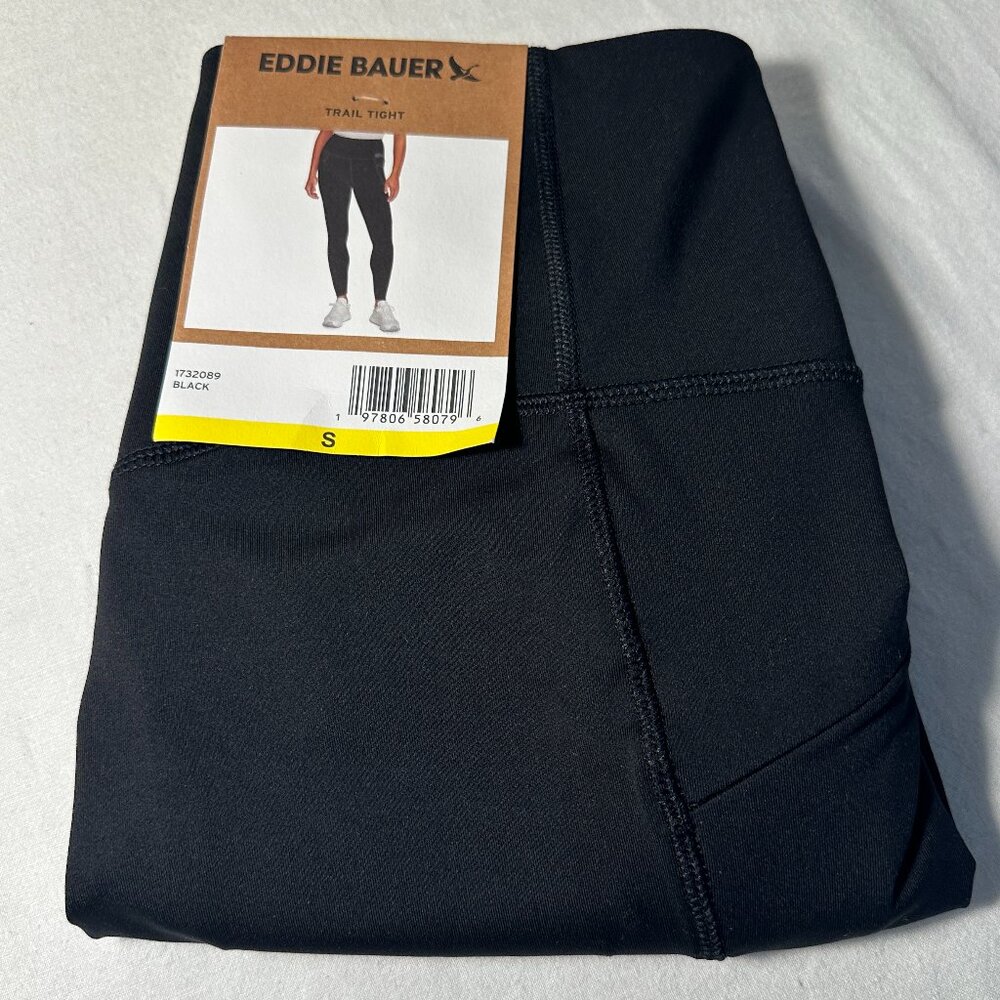 Eddie Bauer Women's Trail Tight Size S Black High Rise Waistband Comfort Stretch